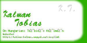 kalman tobias business card